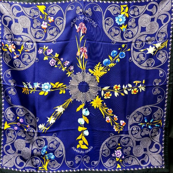 Vintage Hermes Silk Scarf Carre 90 "Arabesque"